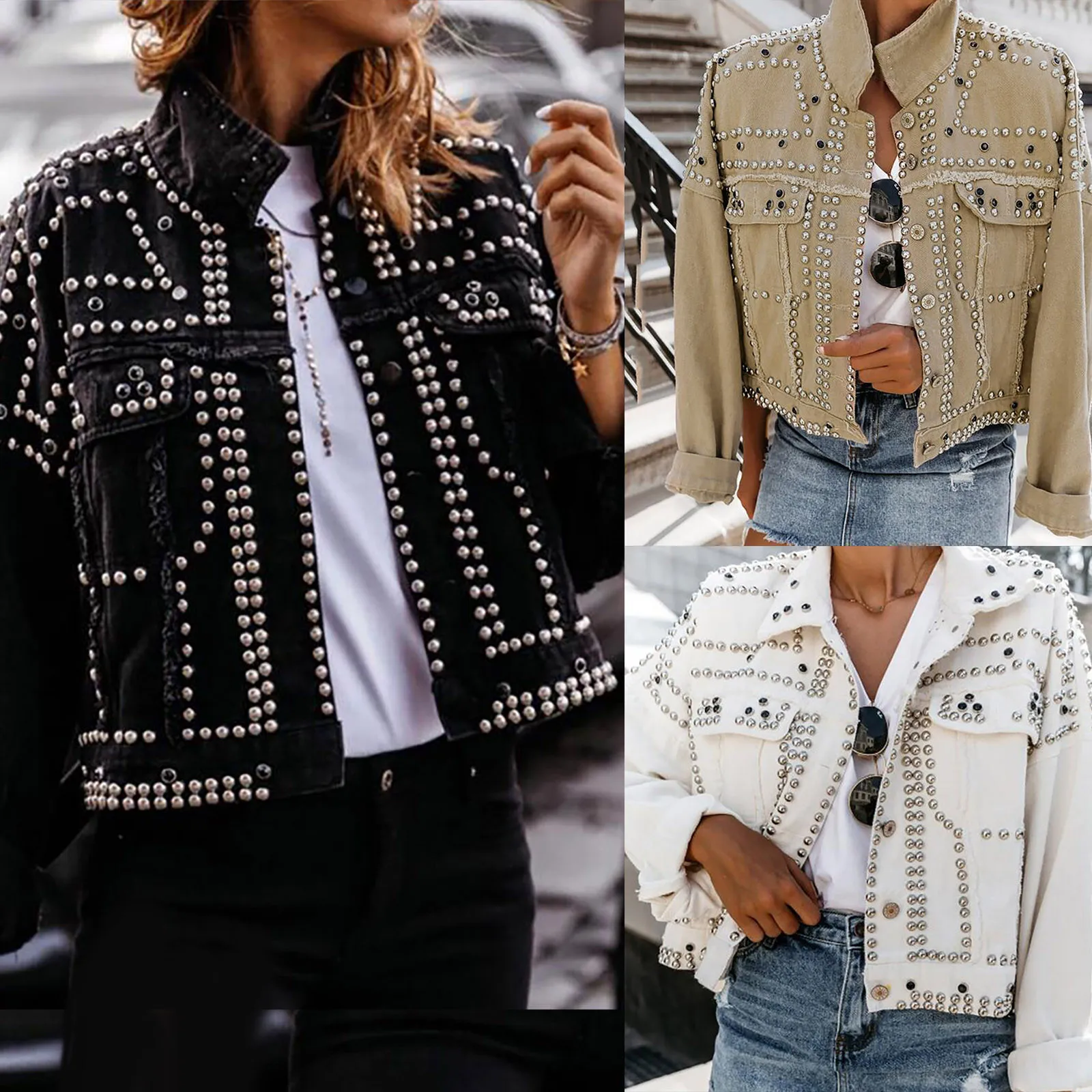 

Coat Women Jacket New New Fashion Winter Short Wash Denim Locomotive Wind Jacket Streetwear